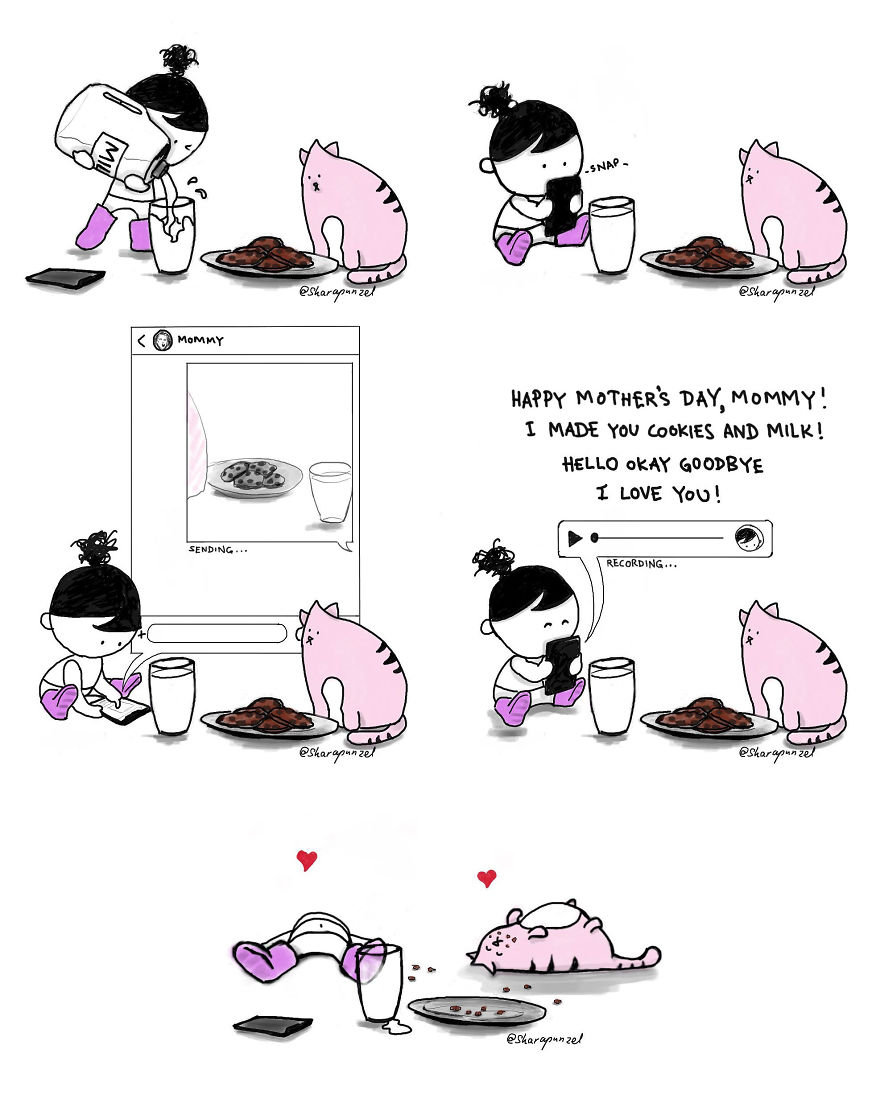 15 Heartwarming Comics Of A Little Girl And Her Cat To Make Your Day