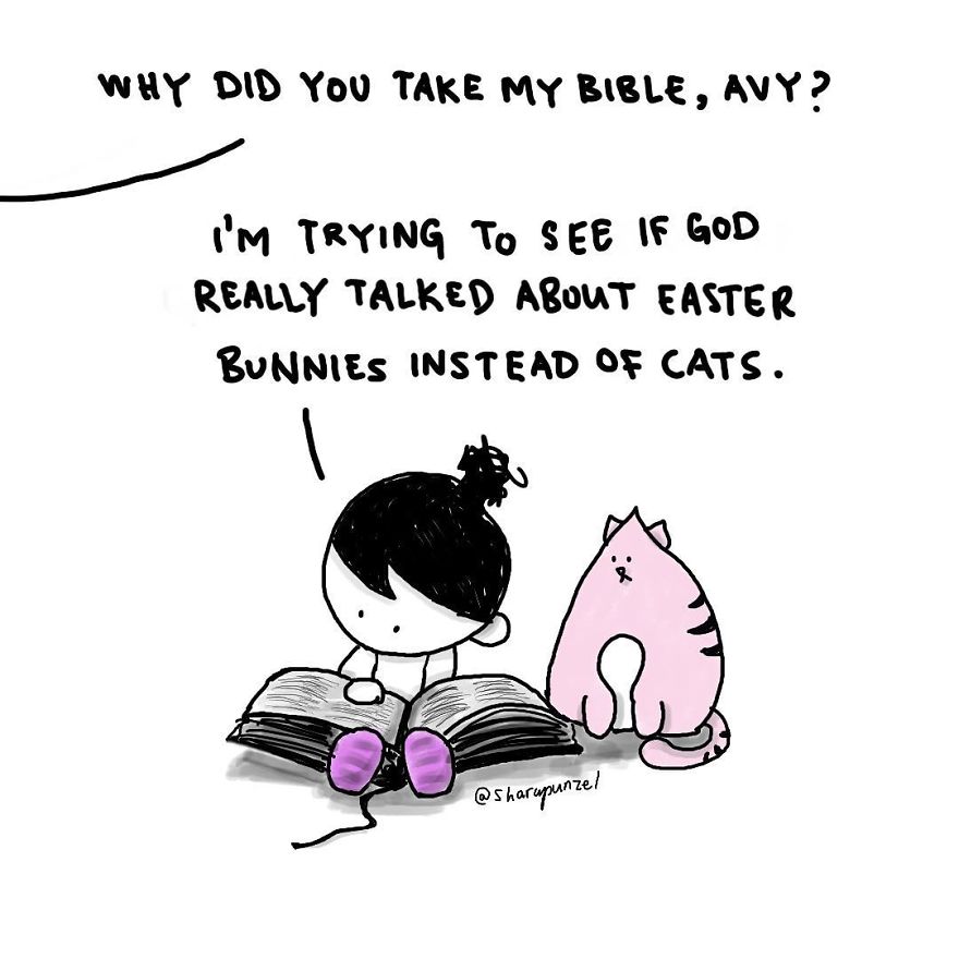 15 Heartwarming Comics Of A Little Girl And Her Cat To Make Your Day