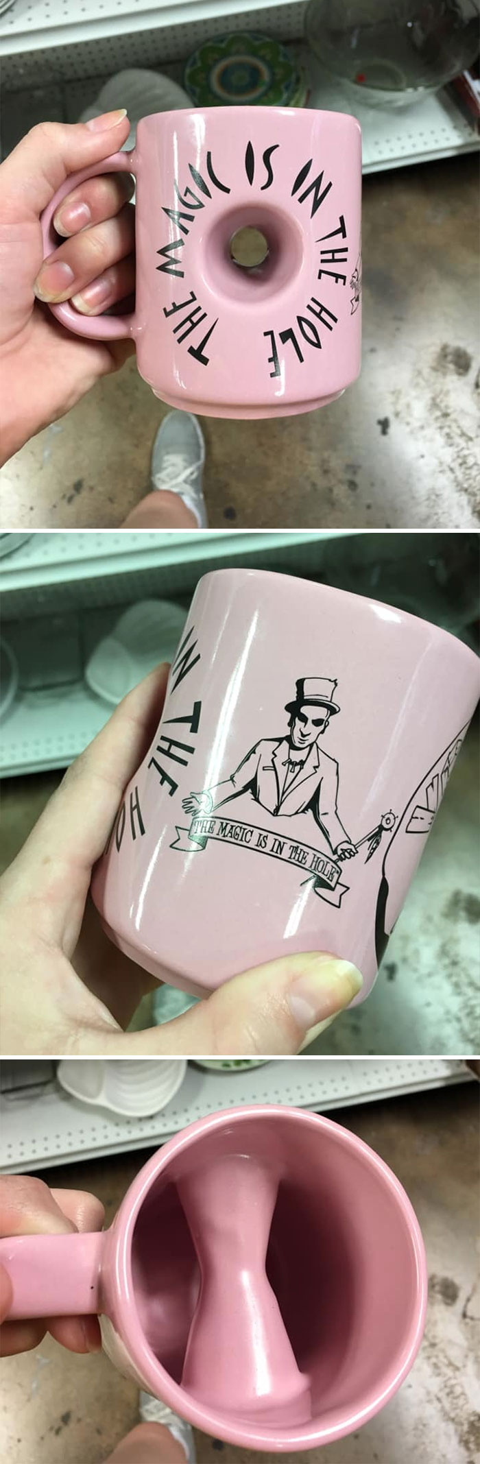 “The Magic Is In The Hole” ... Yep This Is My New Fav Mug Now. Only Worried About The Trouble Of Cleaning It