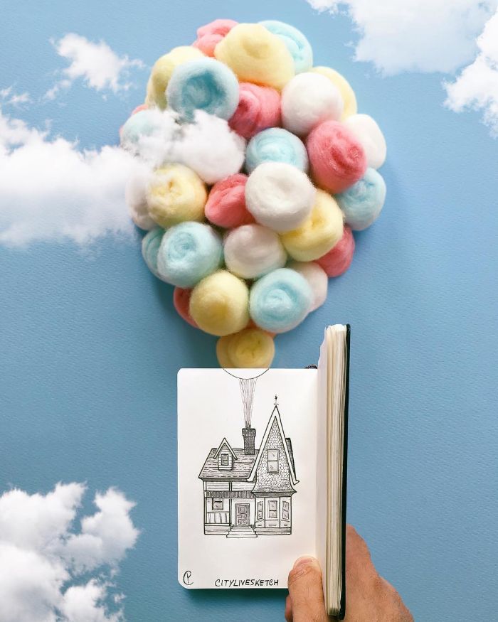 Drawings-Cartoons-Merged-With-Reality-Citylivesketch-Pietro-Cataudella