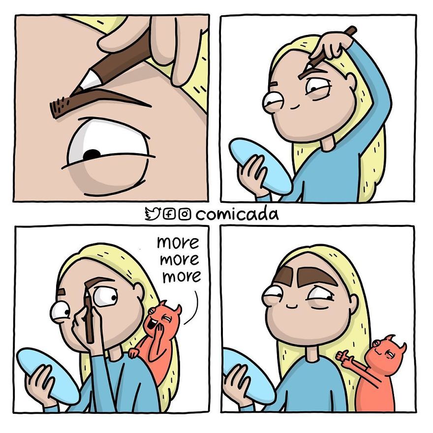 That's Why The Girls Draw Wide Eyebrows