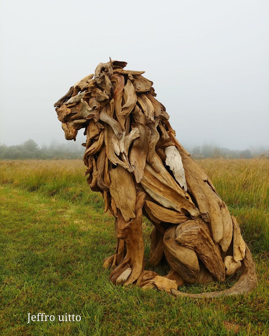 American Artist Creates Art With Reused Wood And The Result Looks Magical