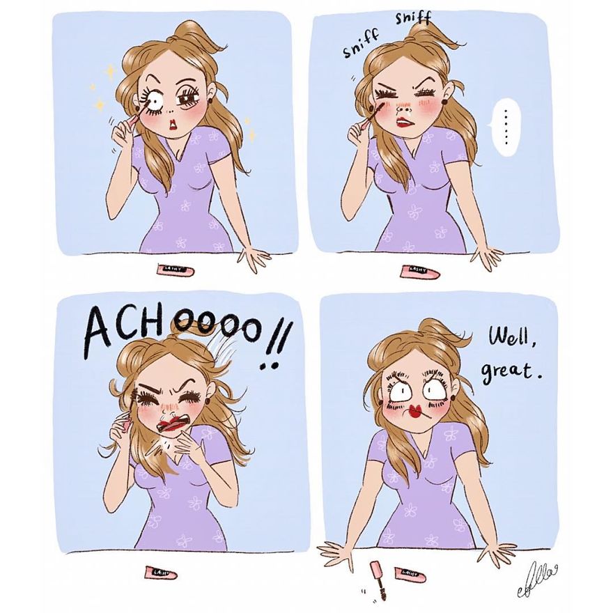 Belgian Artist Shows In Comics How We Should Face Everyday Problems With A Good Mood