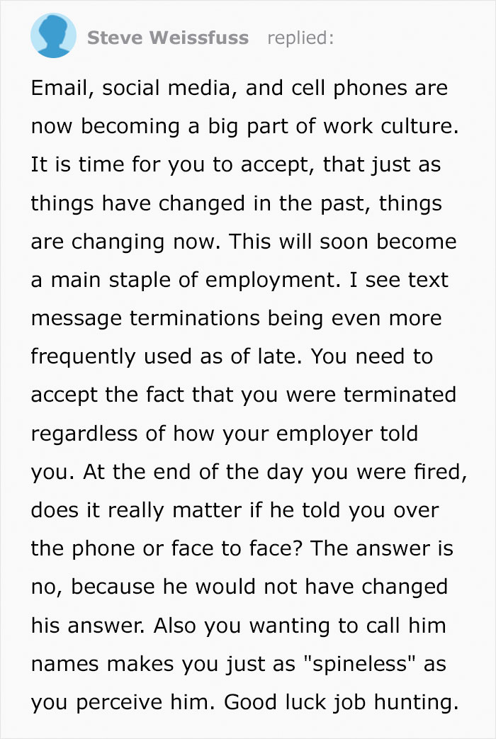 Person Asks How To Respond To Boss That Fired Them Via Email, Gets 9 Creative Answers Person Asks How To Respond To Boss That Fired Them Via Email, Gets 9 Creative Answers