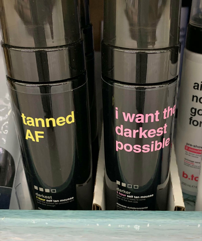 The "Tanned Meter" At The Bottom Doesn't Coincide With The Product Name