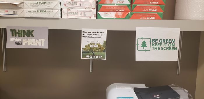 New Office Manager Makes Her Mark And Uses Lots Of Ink To Make Sure It's Clear