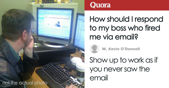 Person Asks How To Respond To Boss That Fired Them Via Email, Gets 9 Creative Answers