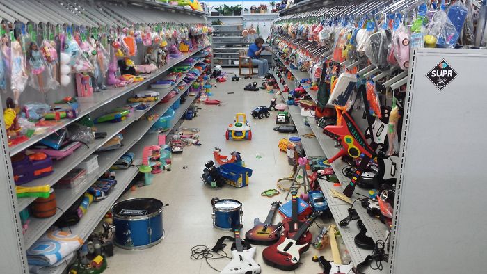 Watching Your Kids Leave An Aisle Like This And Leaving It For The Staff
