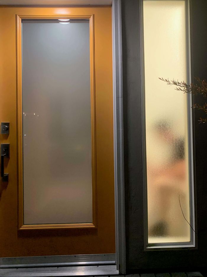 My Friend’s Apartment Has A 1/2 Bathroom On The Ground Floor. This Is The View From The Street