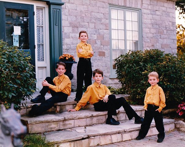 My Mom Thought It's Appropriate To Dress My Brothers And I In Identical Mormon-Boys-Choir Outfits For Our Family Portrait