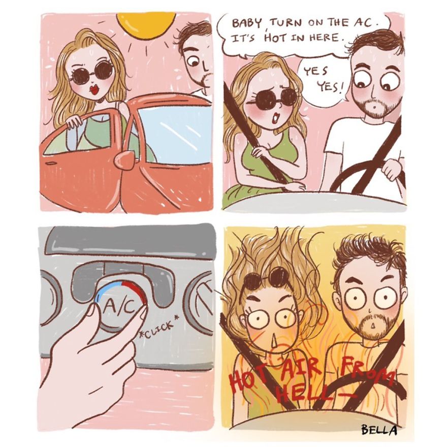 Belgian Artist Shows In Comics How We Should Face Everyday Problems With A Good Mood