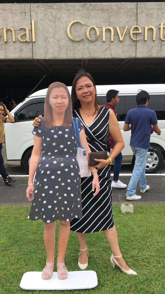 Filipino Student Takes A Cardboard Cutout Of His Late Mother To A Graduation Ceremony