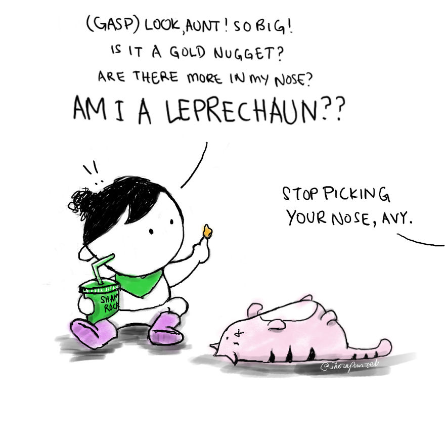 15 Heartwarming Comics Of A Little Girl And Her Cat To Make Your Day