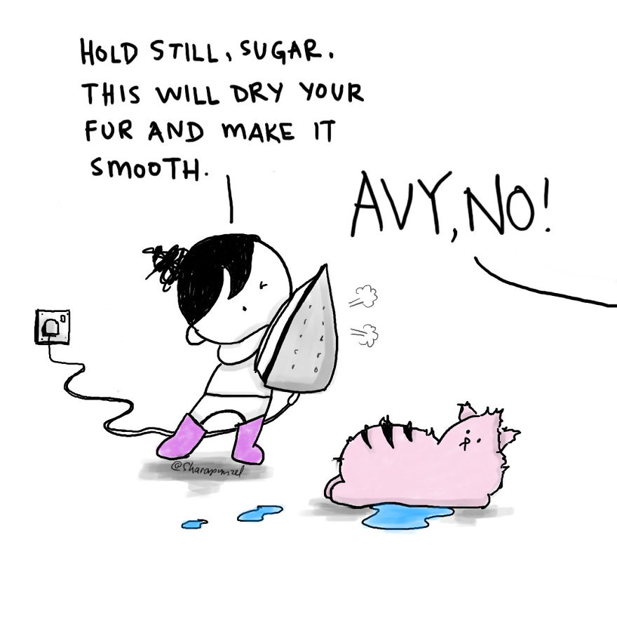 15 Heartwarming Comics Of A Little Girl And Her Cat To Make Your Day