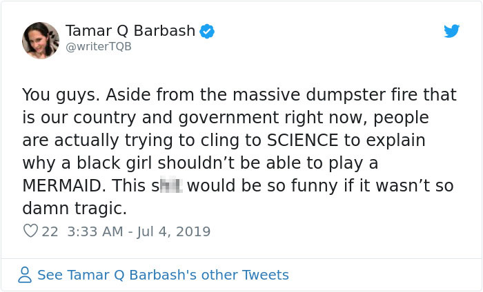 People Use 'Science' To Prove Disney Has To Change The Lead Actor Of The Little Mermaid 'Cause She Can't Be Black