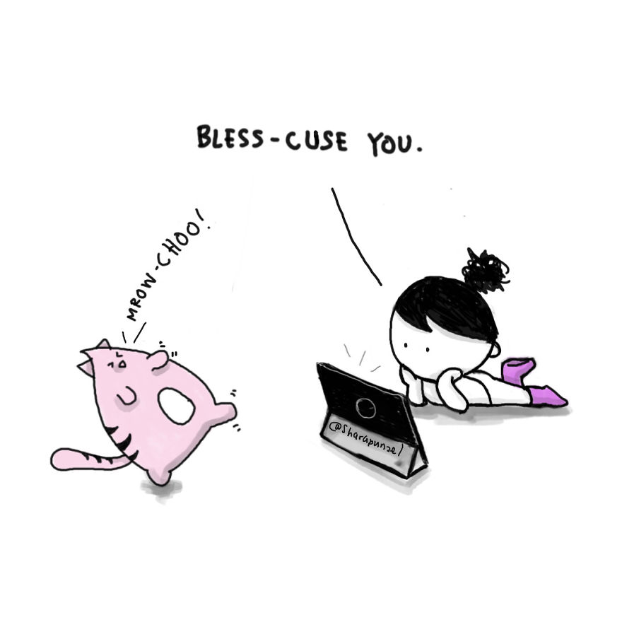 15 Heartwarming Comics Of A Little Girl And Her Cat To Make Your Day