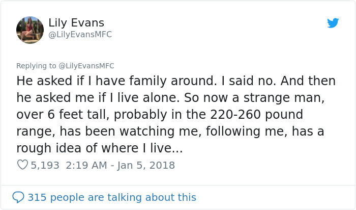 Woman's Creepy Encounter With A Seemingly Nice Man Explains Why Women Appear 'Cold' Sometimes Woman's Creepy Encounter With A Seemingly Nice Man Explains Why Women Appear 'Cold' Sometimes