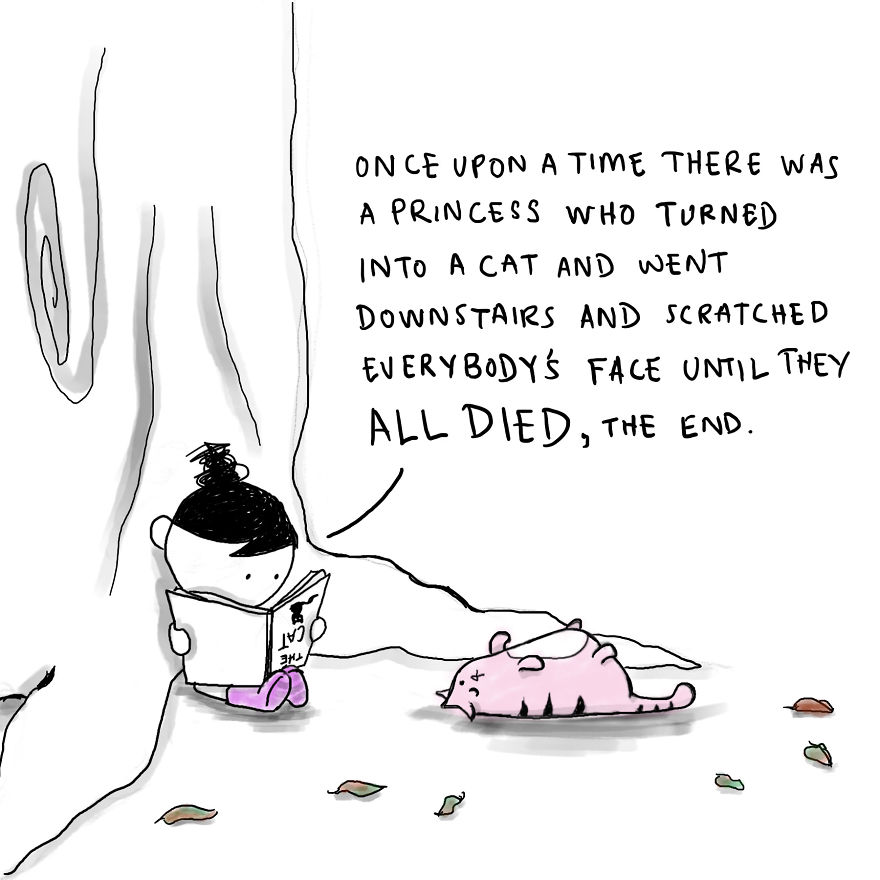 15 Heartwarming Comics Of A Little Girl And Her Cat To Make Your Day