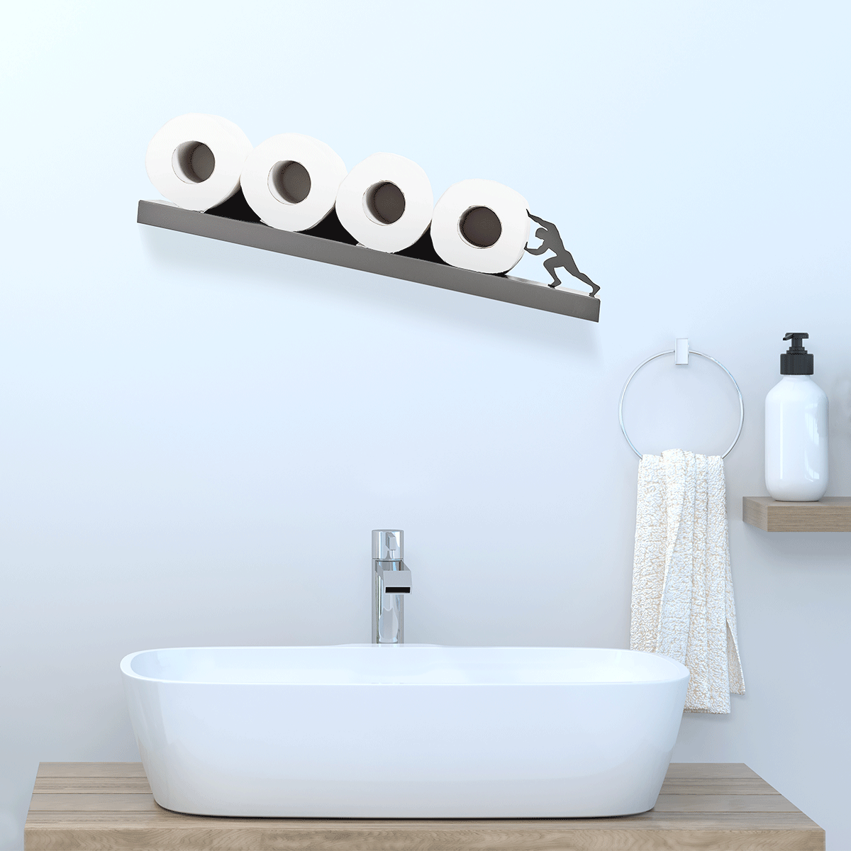 This Toilet Paper Shelf I Designed Is Hard At Work All The Time This Toilet Paper Shelf I Designed Is Hard At Work All The Time