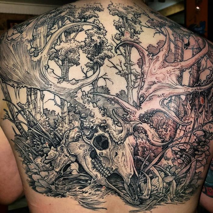 Intricate Skull Tattoo