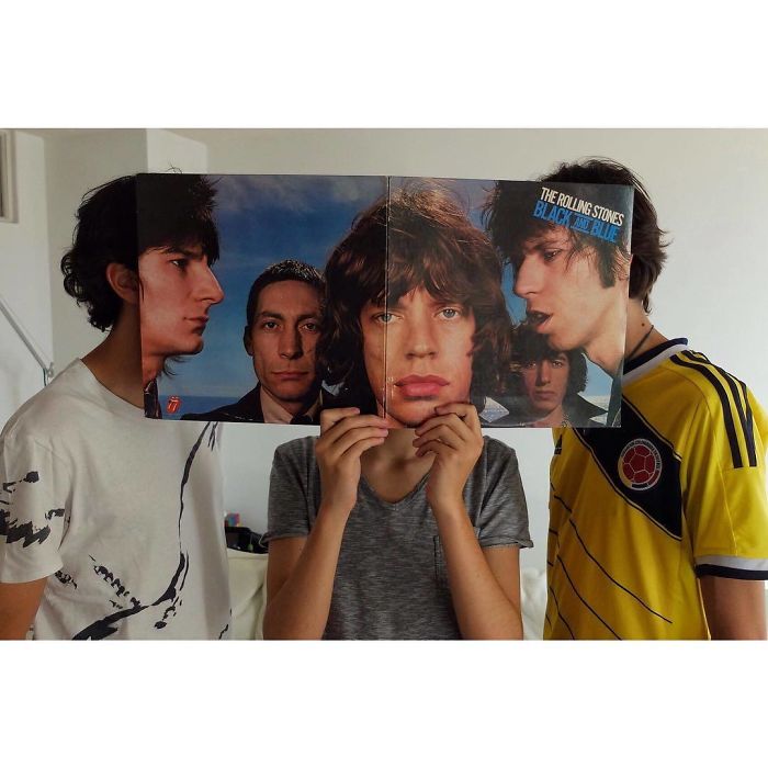 People Are Merging Old Vinyl Covers With Parts Of Their Bodies And The Result Is Amazing