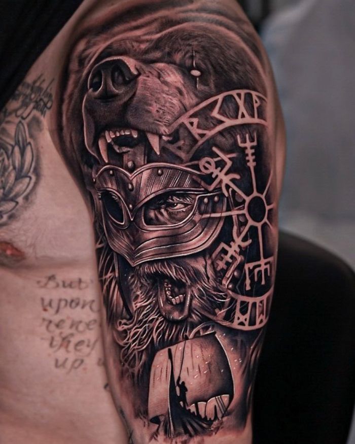 Detailed Viking Tattoo