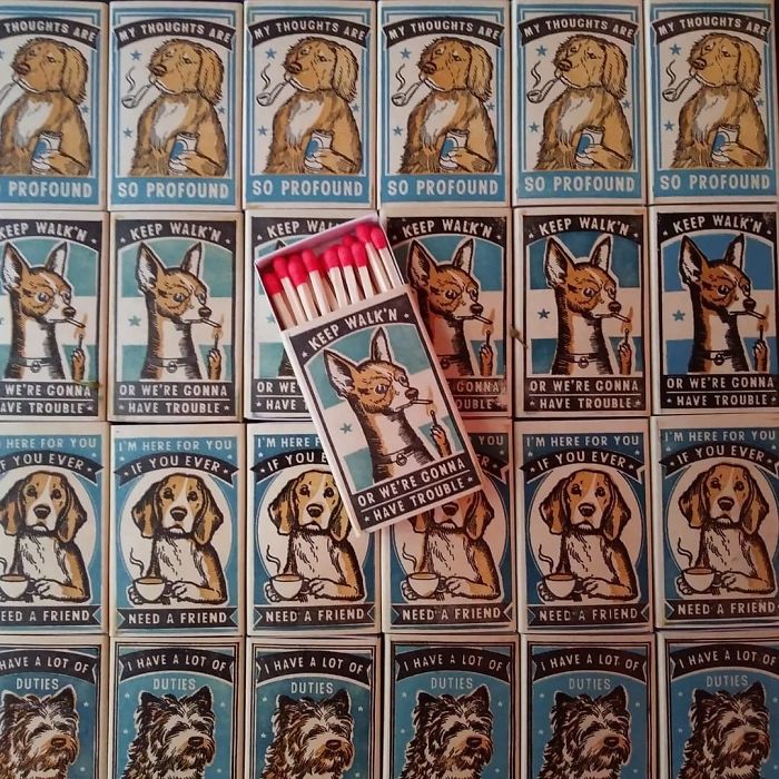 I Created Matchboxes Featuring Different Dog Breeds With Complicated Human Personalities I Created Matchboxes Featuring Different Dog Breeds With Complicated Human Personalities