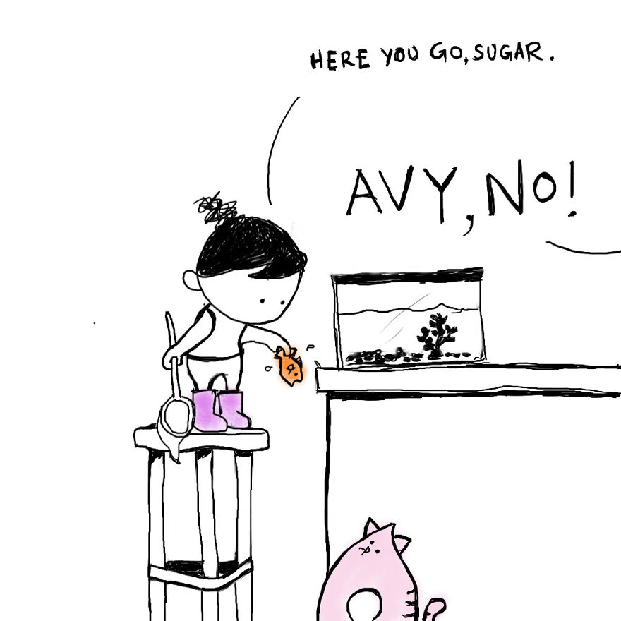 15 Heartwarming Comics Of A Little Girl And Her Cat To Make Your Day