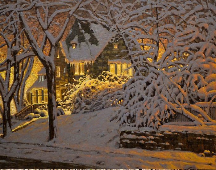 Canadian Artist Creates Beautiful Winter Paintings That Will Make Your Nights Warmer