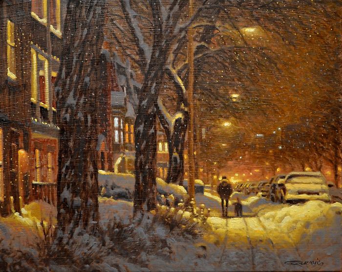 Canadian Artist Creates Beautiful Winter Paintings That Will Make Your Nights Warmer