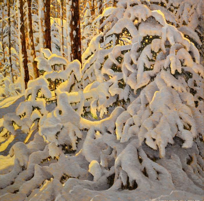 Canadian Artist Creates Beautiful Winter Paintings That Will Make Your Nights Warmer