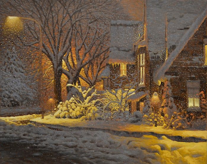 Canadian Artist Creates Beautiful Winter Paintings That Will Make Your Nights Warmer