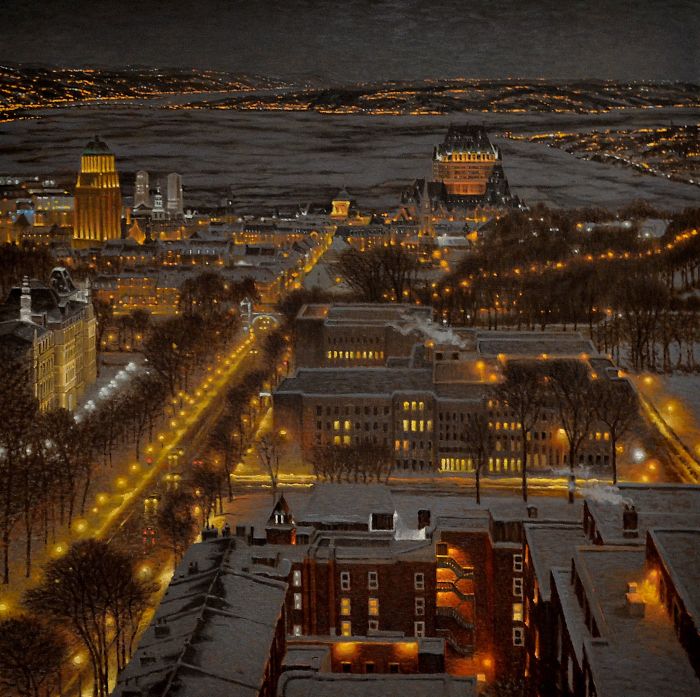 Canadian Artist Creates Beautiful Winter Paintings That Will Make Your Nights Warmer