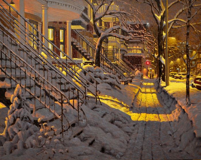 Canadian Artist Creates Beautiful Winter Paintings That Will Make Your Nights Warmer