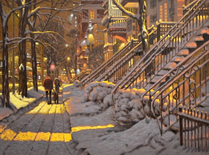 Canadian Artist Creates Beautiful Winter Paintings That Will Make Your Nights Warmer