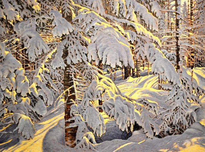 Canadian Artist Creates Beautiful Winter Paintings That Will Make Your Nights Warmer