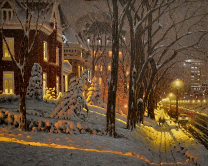 Canadian Artist Creates Beautiful Winter Paintings That Will Make Your Nights Warmer