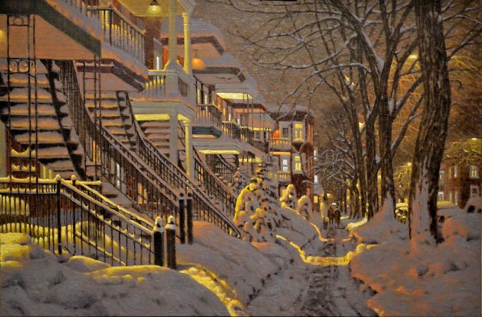 Canadian Artist Creates Beautiful Winter Paintings That Will Make Your Nights Warmer