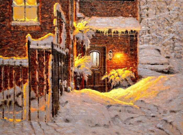 Canadian Artist Creates Beautiful Winter Paintings That Will Make Your Nights Warmer