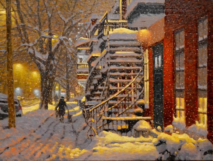 Canadian Artist Creates Beautiful Winter Paintings That Will Make Your Nights Warmer