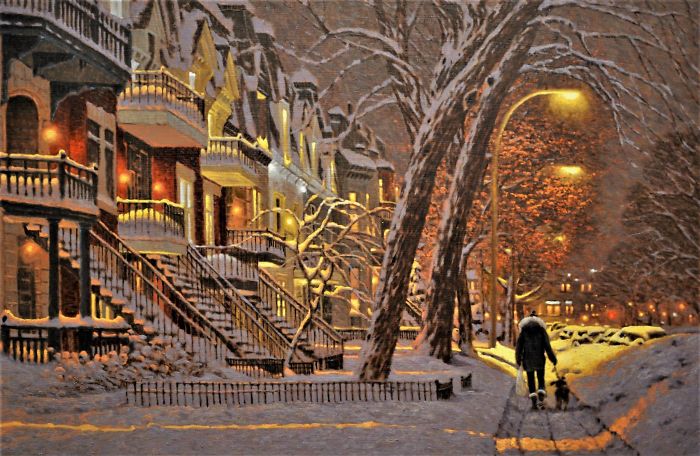 Canadian Artist Creates Beautiful Winter Paintings That Will Make Your Nights Warmer