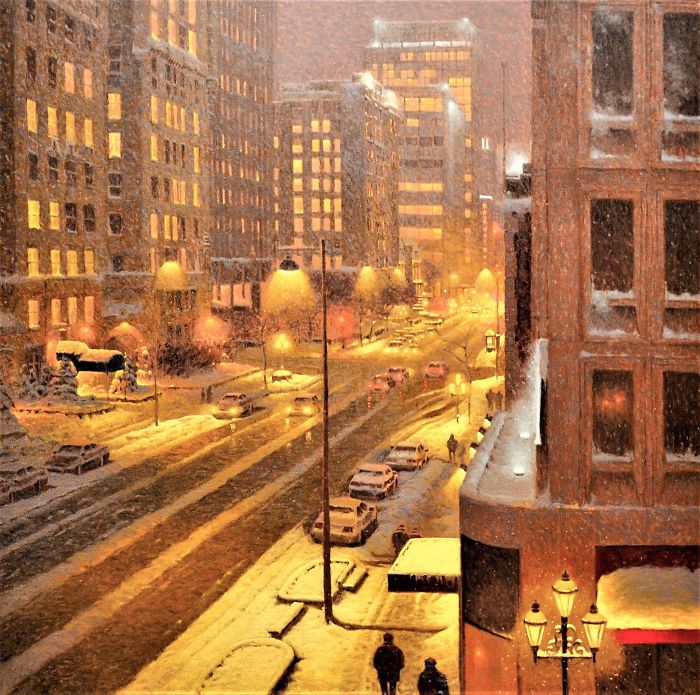 Canadian Artist Creates Beautiful Winter Paintings That Will Make Your Nights Warmer