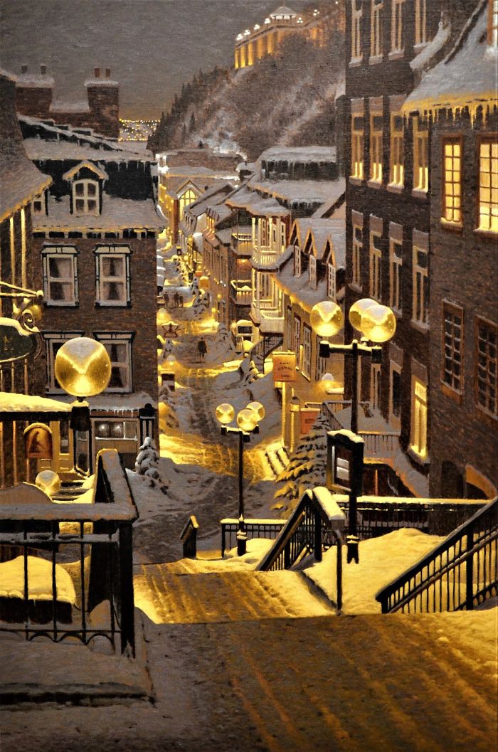 Canadian Artist Creates Beautiful Winter Paintings That Will Make Your Nights Warmer