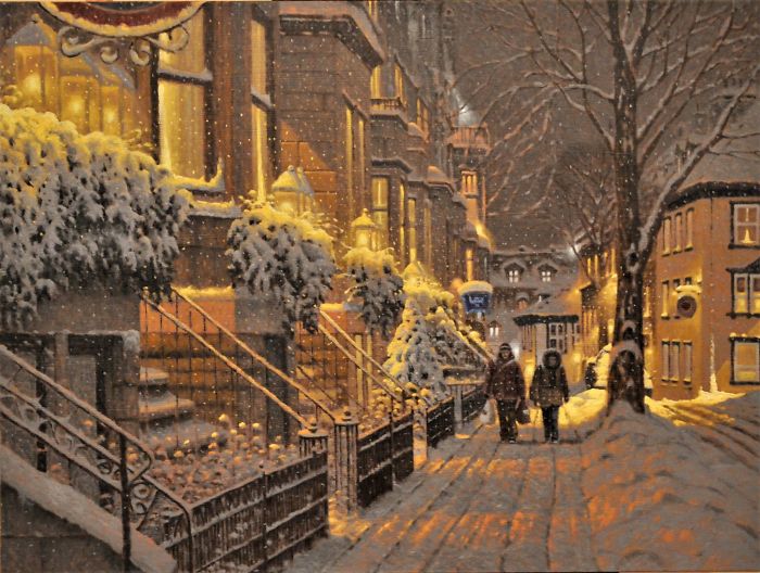 Canadian Artist Creates Beautiful Winter Paintings That Will Make Your Nights Warmer
