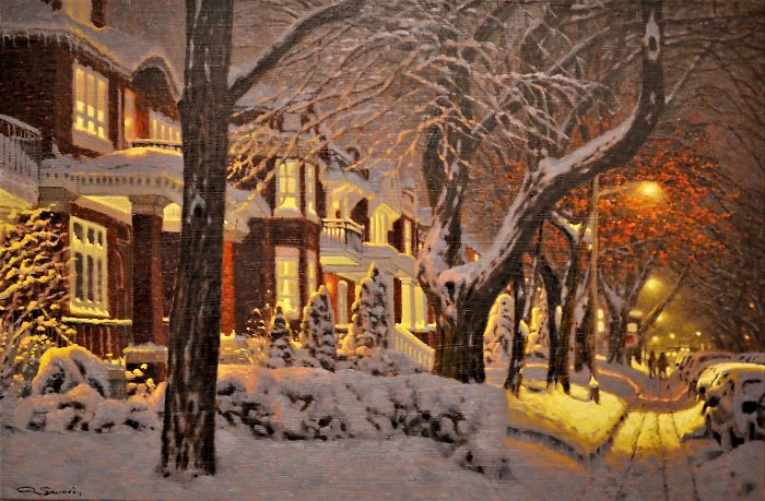 Canadian Artist Creates Beautiful Winter Paintings That Will Make Your Nights Warmer