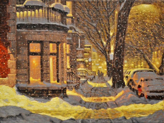Canadian Artist Creates Beautiful Winter Paintings That Will Make Your Nights Warmer