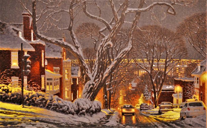 Canadian Artist Creates Beautiful Winter Paintings That Will Make Your Nights Warmer