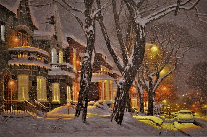 Canadian Artist Creates Beautiful Winter Paintings That Will Make Your Nights Warmer