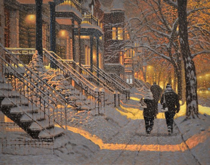 Canadian Artist Creates Beautiful Winter Paintings That Will Make Your Nights Warmer