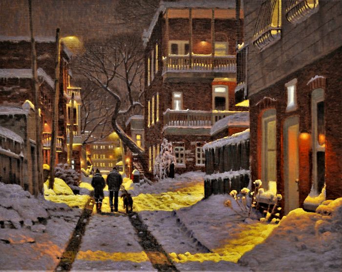 Canadian Artist Creates Beautiful Winter Paintings That Will Make Your Nights Warmer
